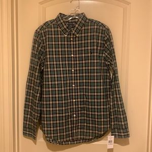 Ralph Lauren Plaid, long sleeve,button down collar shirt